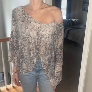 Snake print sweater